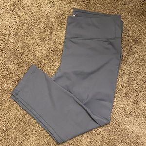 Gray calf length leggings